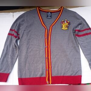 Warner Bros. Harry Potter Gray and Red Gryffindor Cardigan Size Large